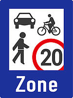 Verkehrszeichen Begegnungszone